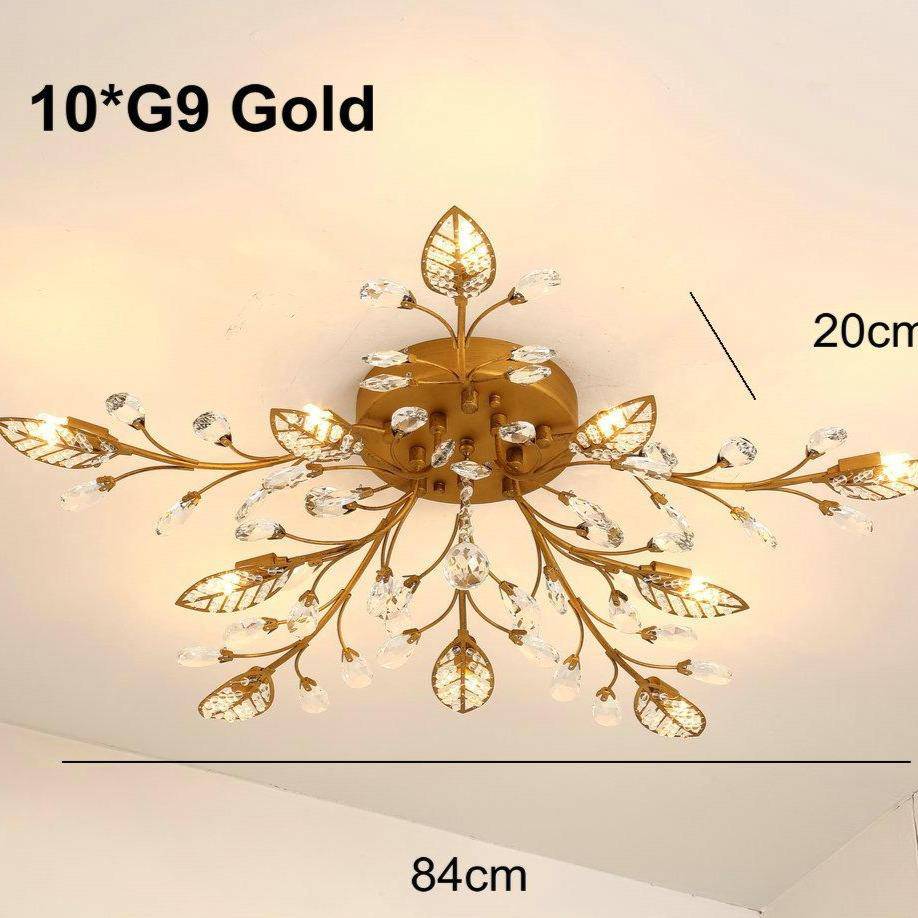 Plafonnier LED Floral en Cristal