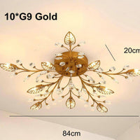 Plafonnier LED Floral en Cristal