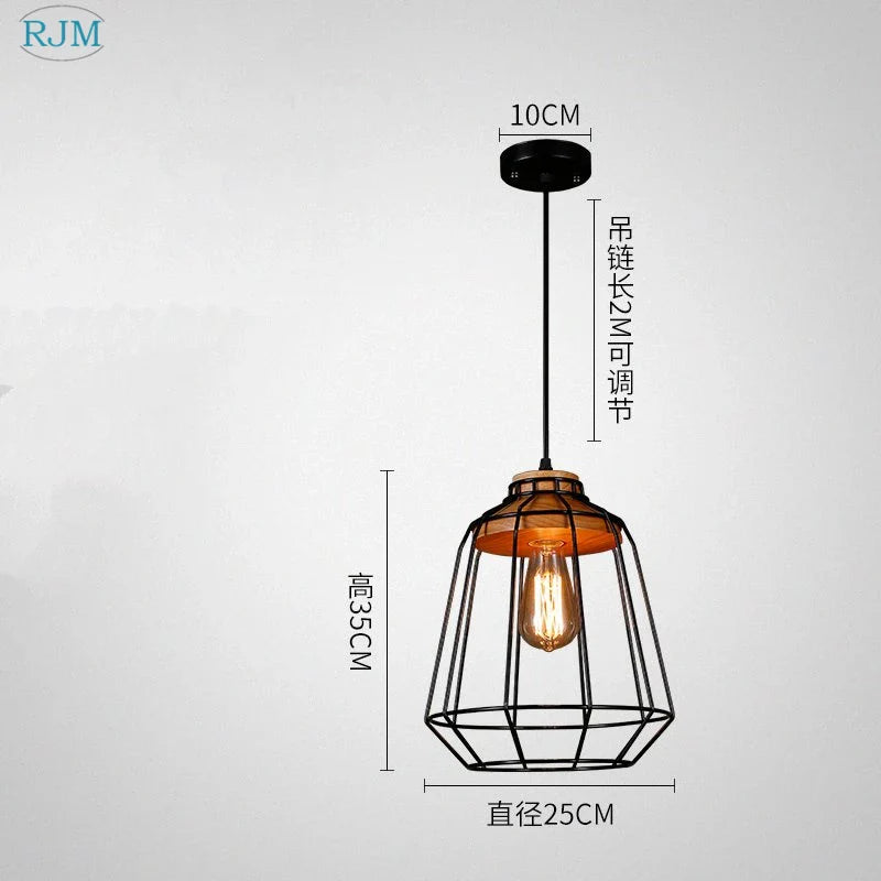 Suspension Vintage Nordique Réactive pour Bar, Chambre et Café