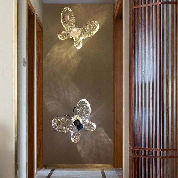 Applique murale moderne Cristal Papillon