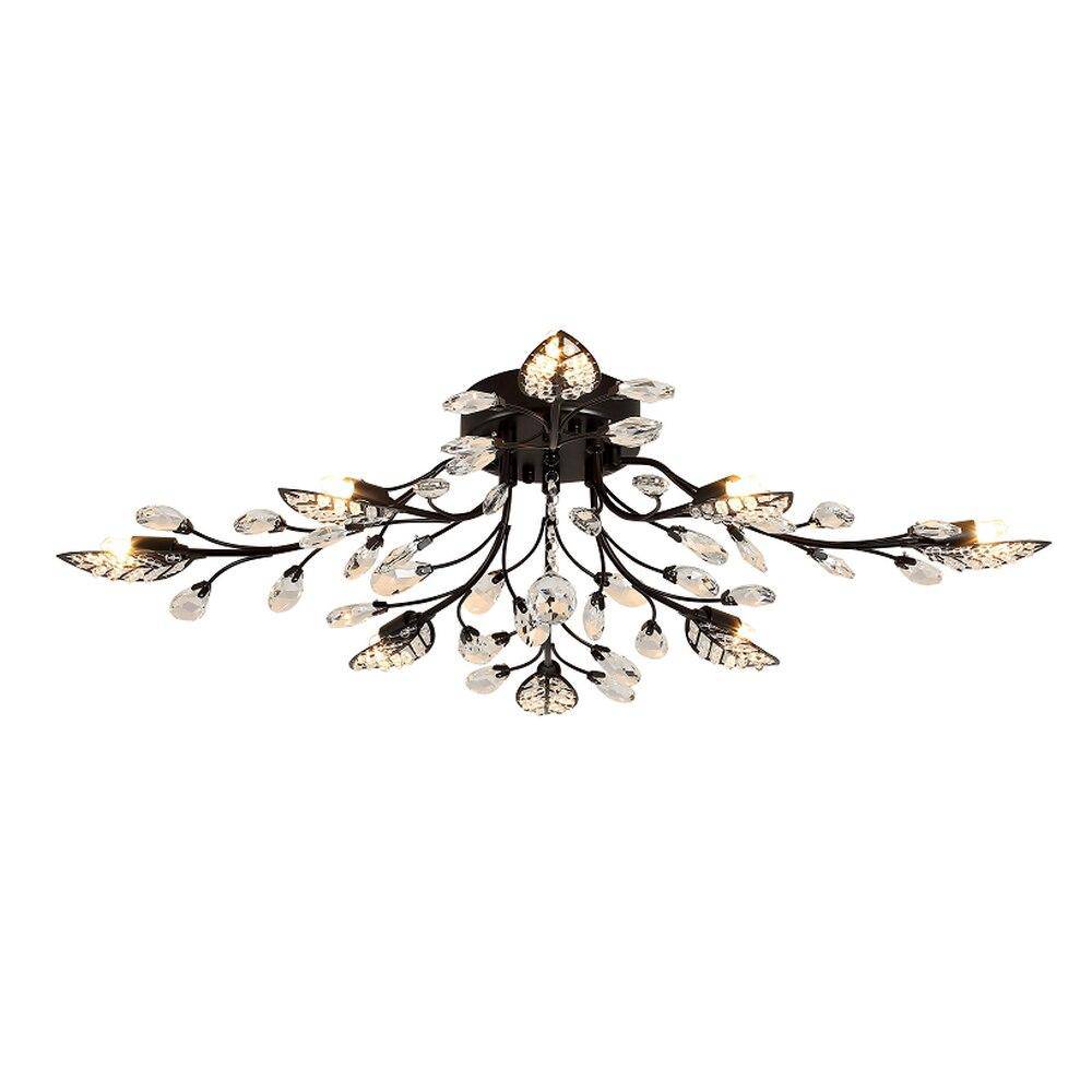 Plafonnier LED Floral en Cristal