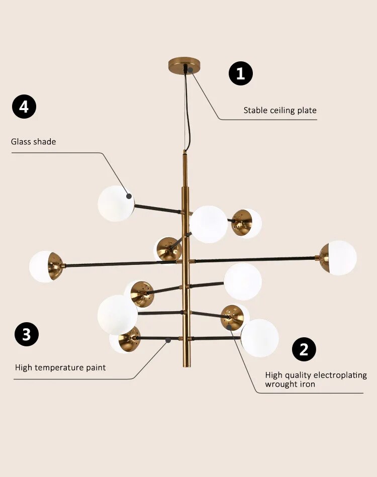 Suspension florale en verre