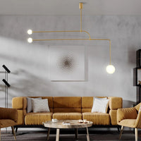 Lustre LED élégant avec boule en verre