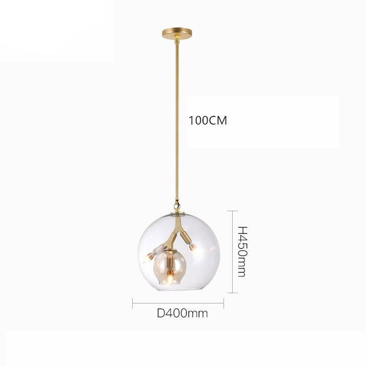 Suspension LED industrielle Kiria Glass