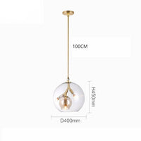 Suspension LED industrielle Kiria Glass