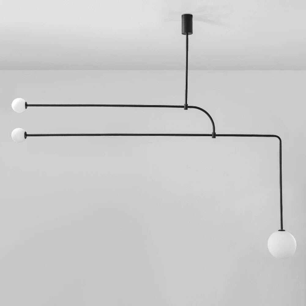 Lustre LED élégant avec boule en verre