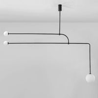 Lustre LED élégant avec boule en verre