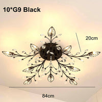 Plafonnier LED Floral en Cristal