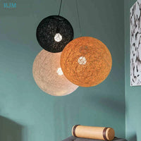 Suspension Boule LED en Chanvre