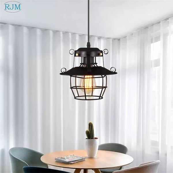 Suspension LED Loft Nordique Vintage pour Bar Restaurant Café