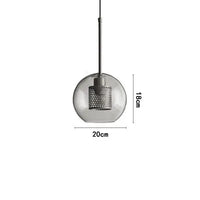 Lustre en boule de verre industriel rétro pour loft, hôtel et restaurant.
