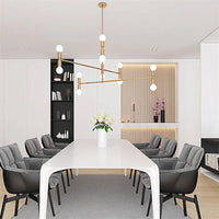 Lustre d'art post-moderne en fer - Luminaires créatifs en bambou LED - Idéal pour votre maison