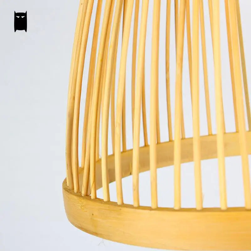 Suspension Luminaire Bambou Osier Rotin - Style Asiatique Chinois et Japonais