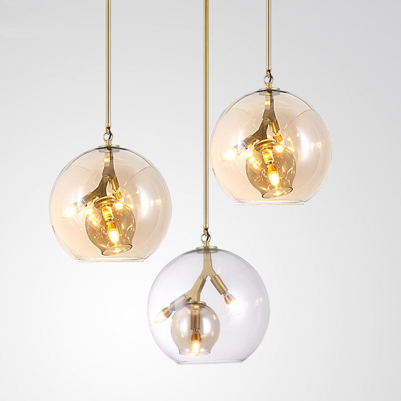 Suspension LED industrielle Kiria Glass
