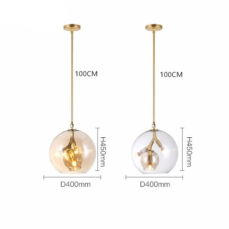 Suspension LED industrielle Kiria Glass