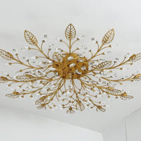 Plafonnier LED Floral en Cristal