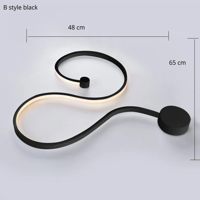 Applique murale design en acrylique et fer LED pour une décoration tendance
