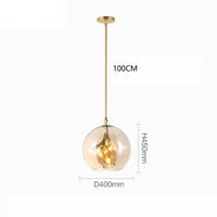 Suspension LED industrielle Kiria Glass