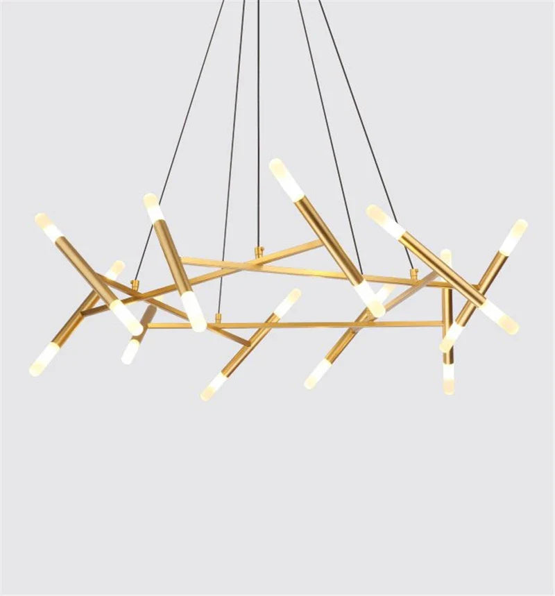 Lustre postmoderne Art créatif avec éclairage LED nordique rétro pour la cuisine, le salon et les restaurants