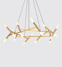 Lustre postmoderne Art créatif avec éclairage LED nordique rétro pour la cuisine, le salon et les restaurants