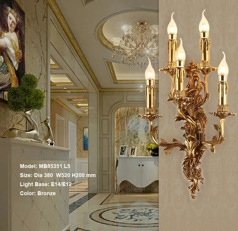 Applique murale de luxe Vintage - Éclairage sophistiqué pour hôtel, villa ou chambre
