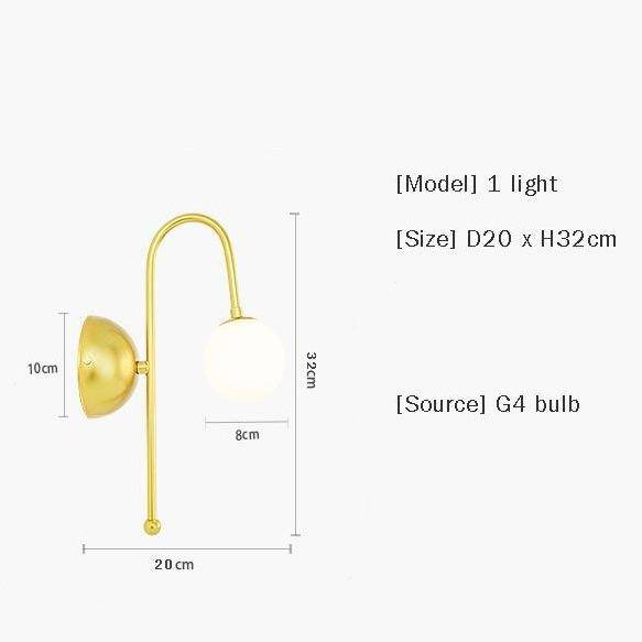 Applique murale dorée Sconce Luxe