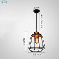 Suspension Nordique Vintage en Fer - Idéale pour Restaurants et Cafés