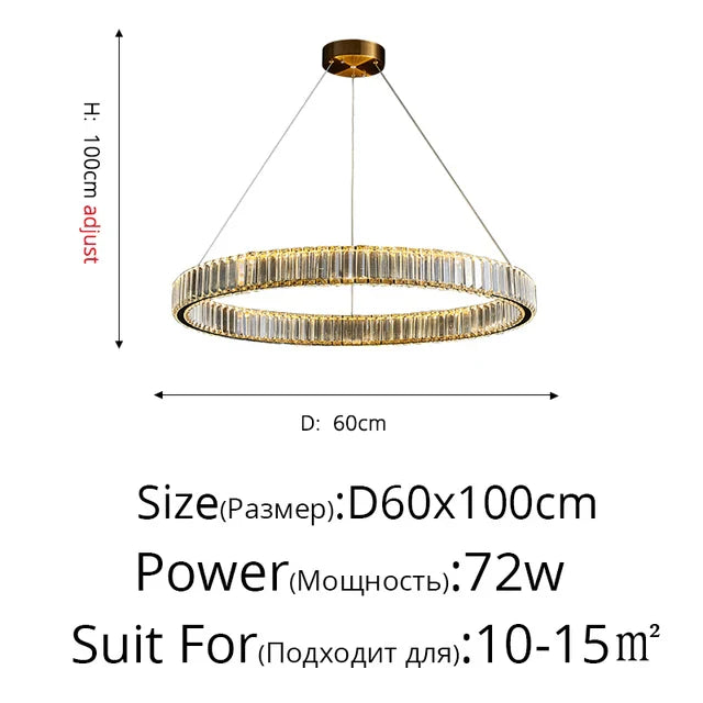 Plafonnier LED doré de luxe