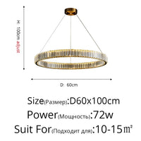 Plafonnier LED doré de luxe