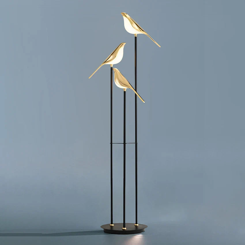 Design Lampe de Table LED Postmoderne en Placage Or Oiseau