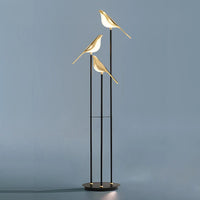 Design Lampe de Table LED Postmoderne en Placage Or Oiseau