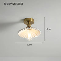 Plafonnier Nordique Cuivre LED - Luminaires avec Interrupteur pour Chambre, Salon et Escalier.