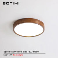 Plafonnier japonais en bois naturel