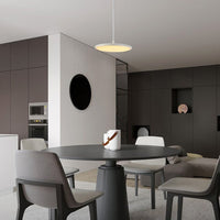 Suspension LED Sysley avec abat-jour plat et arrondi