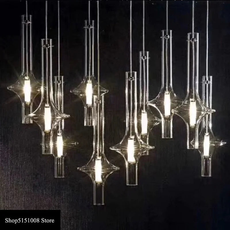 Suspensions contemporaines en verre de luxe nordique