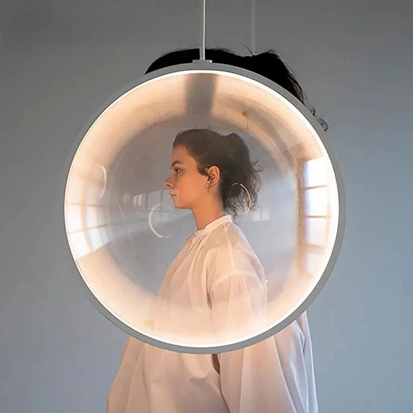 Lampe Suspendue Nordique Moderne en Verre Circulaire Décoratif