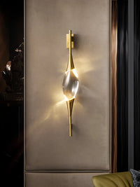 Applique murale luxueuse en cristal de cuivre