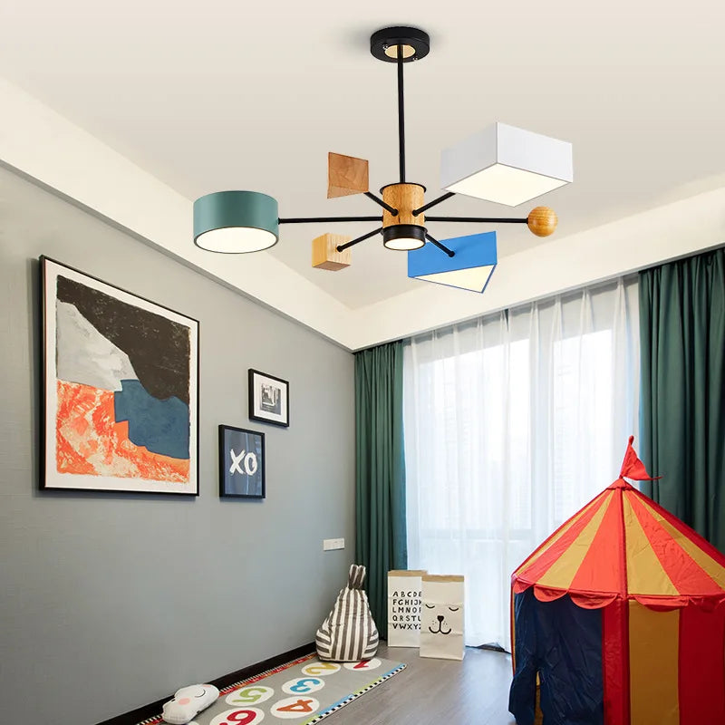 Lustre Bois Nordique Moderne