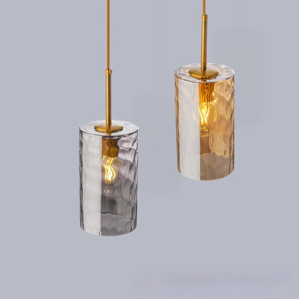 Suspension Raven en verre cylindrique