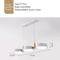 Lustre Nordique LED Moderne en Bois et Métal | Élégance Scandinave