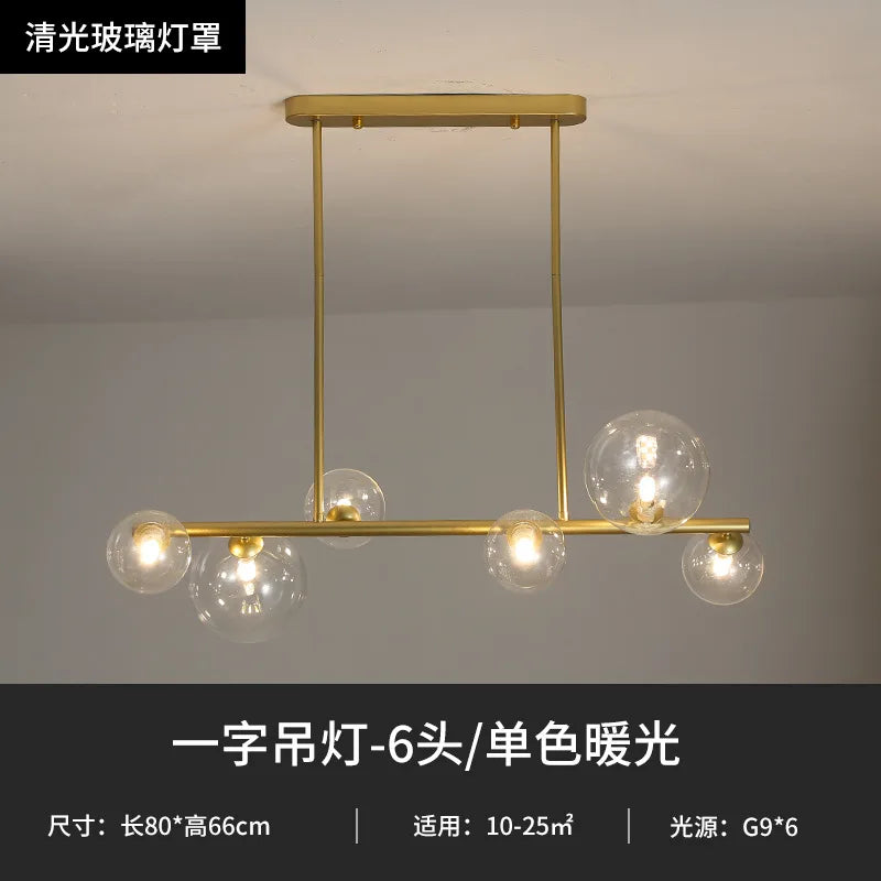 Lustre LED Nordik en Boule de Verre - Éclairage Industriel Moderne