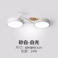 Plafonnier LED Nordic 3 couleurs température vélo - Lampe enfant pour chambre de bébé en vert, blanc et gris