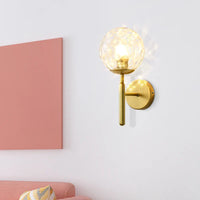 Applique murale nordique en verre luxueux, motif d'eau forgée