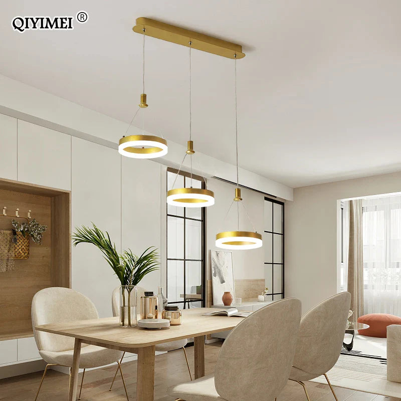 Suspension LED design avec télécommande - Luminaire acrylique Lampara Abajur