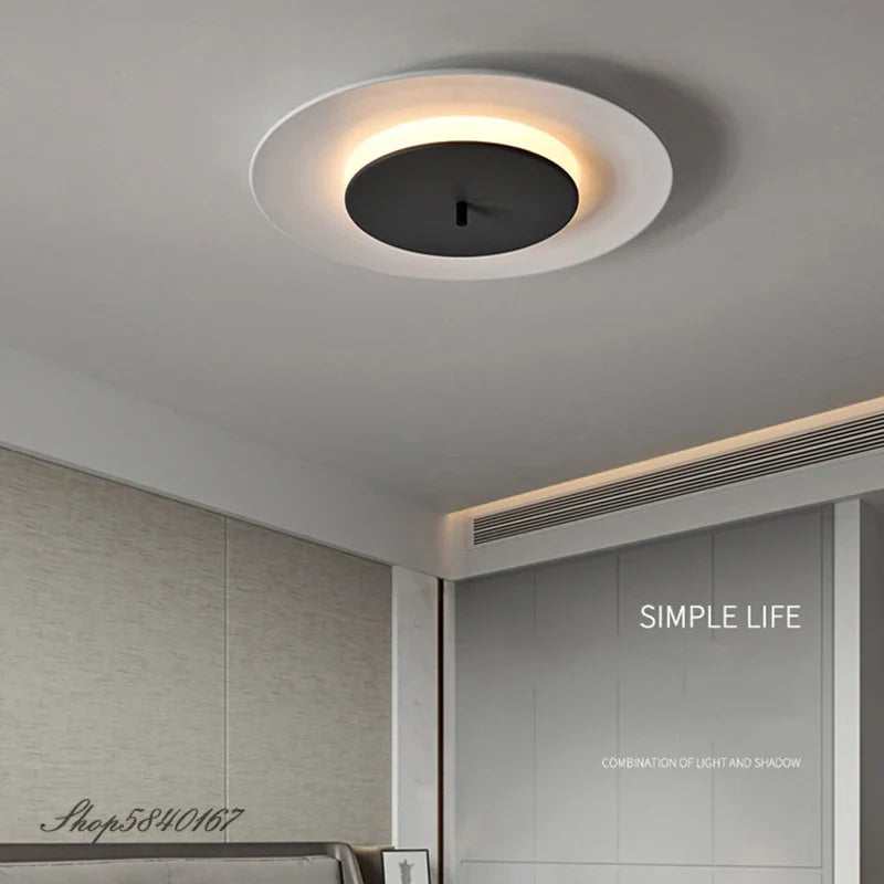 Plafonnier LED Premium à Disque Unique avec Système de Suspension