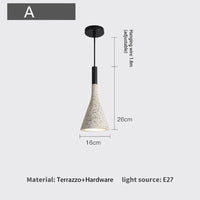Suspension Luminaire Ciment Blanc Nordique pour Bar Salon et Cuisine
