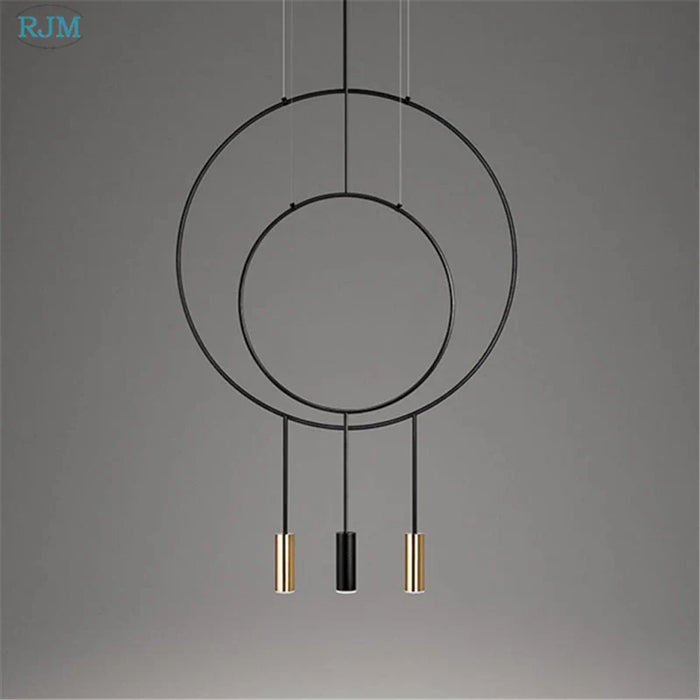 Suspension Circulaire Créative de Styliste Nordique - Collection Métal Postmoderne