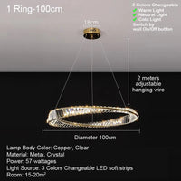 Lustre LED Cristal Luxe Moderne Design