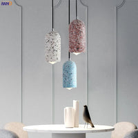 Suspension LED nordique en ciment coloré