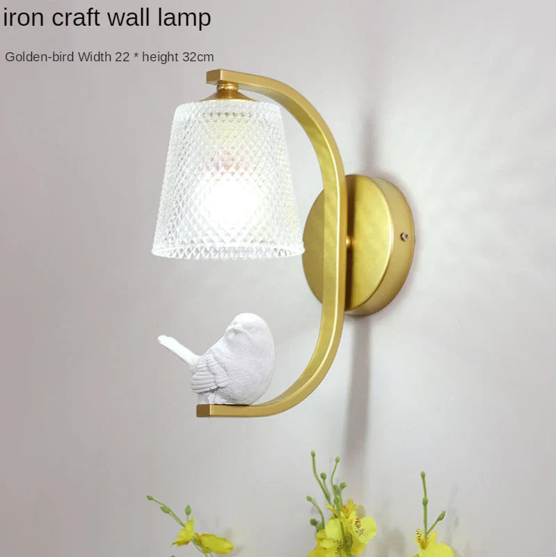 Applique murale LED nordique - Collection Oiseaux